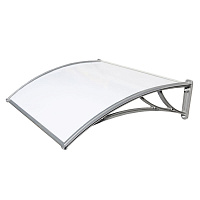 Козырек защитный 1200 молочный с серебристым кронштейном (КС-ПБ)